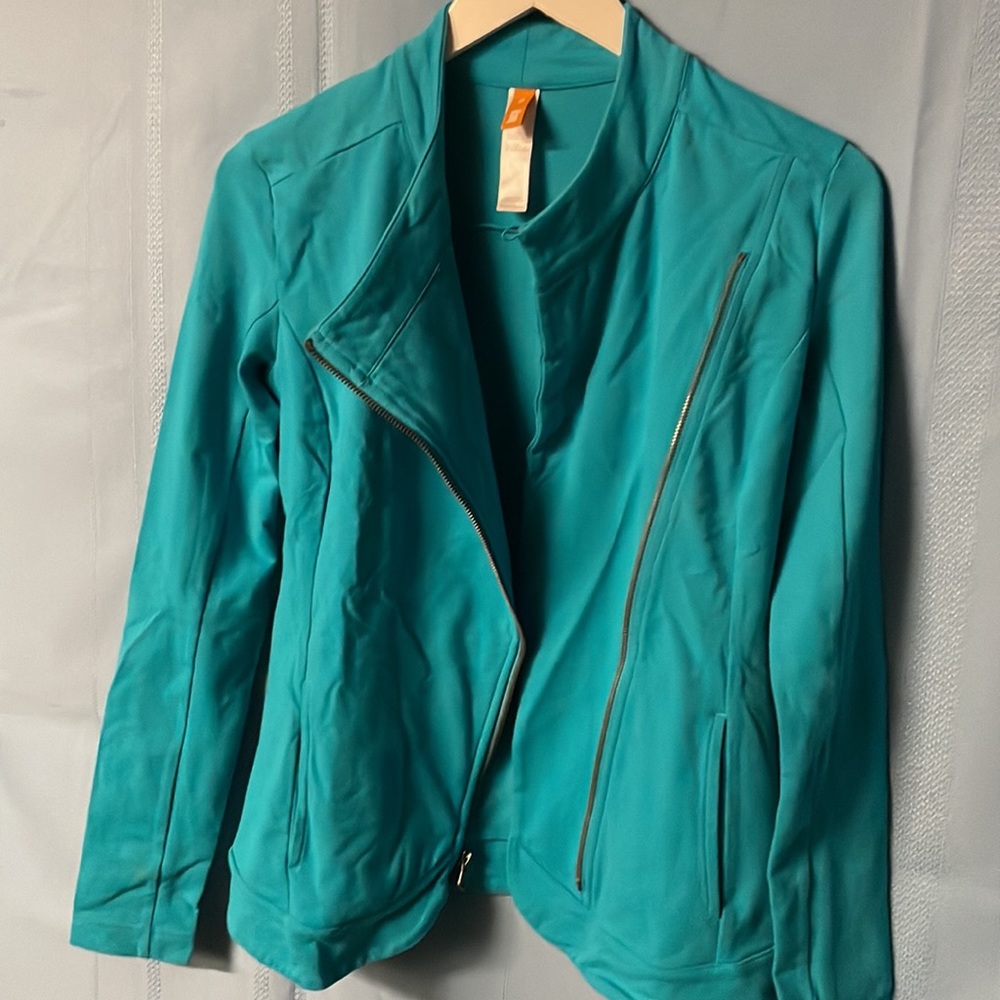 Lucy Full Zip Jacket Athletic Workout Turquoise W… - image 5